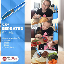 Load image into Gallery viewer, 5-Piece Kids Cooking Set: Safe Blue Knives, Peeler &amp; Holder for Young Chefs