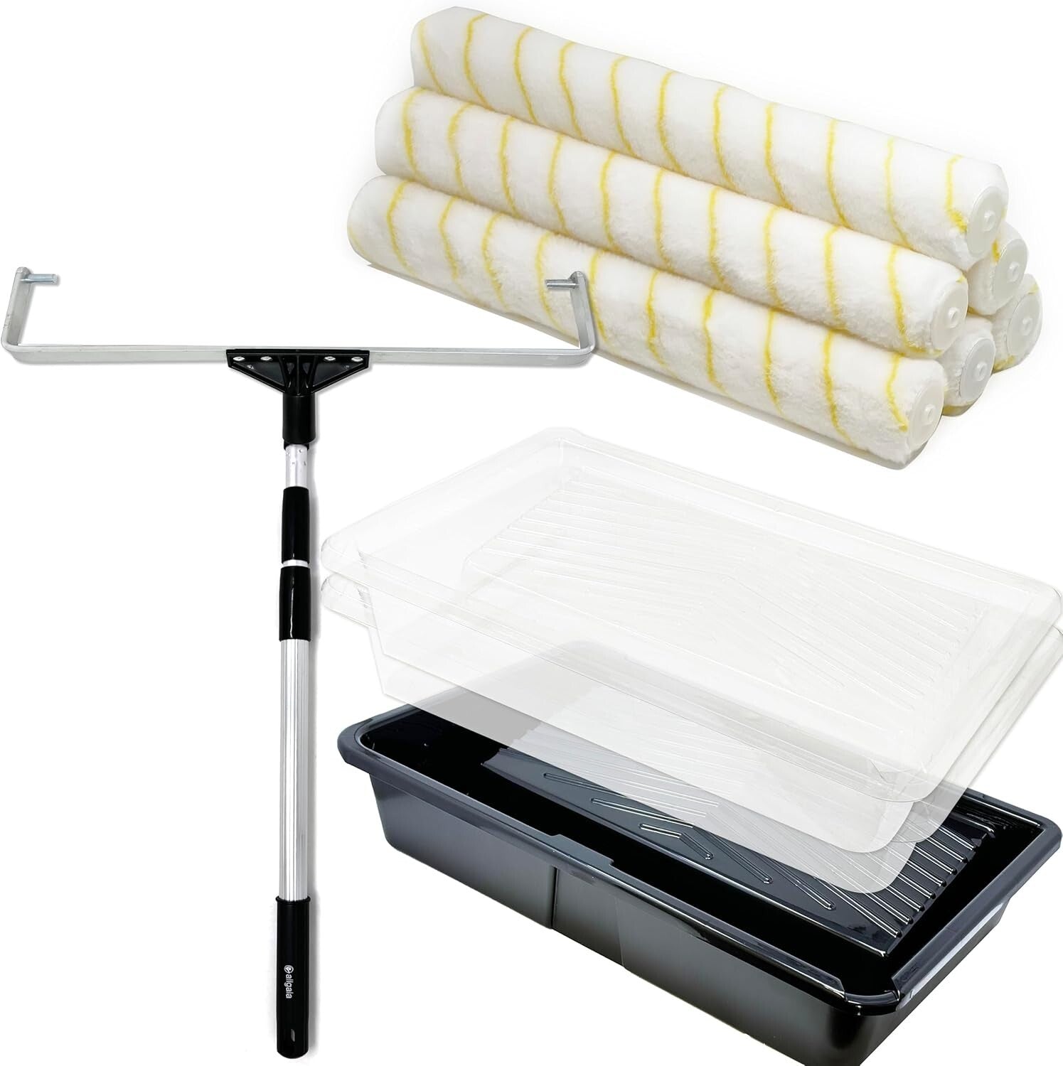 Wide Coverage 18 Inch Roller Kit Pro-Grade Essentials with Extension Pole