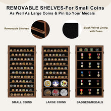 Load image into Gallery viewer, Removable Shelf Coin Display Case - Protects, Organizes &amp; Showcases Collectibles