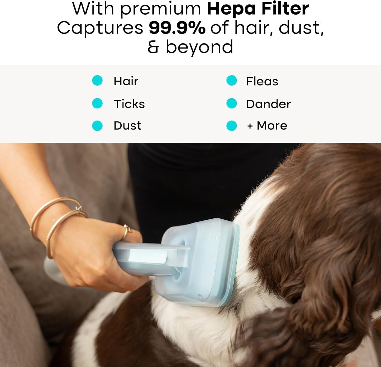 Effortless Dog & Cat Grooming Vacuum: Cordless, Quiet & HEPA Filtration Power