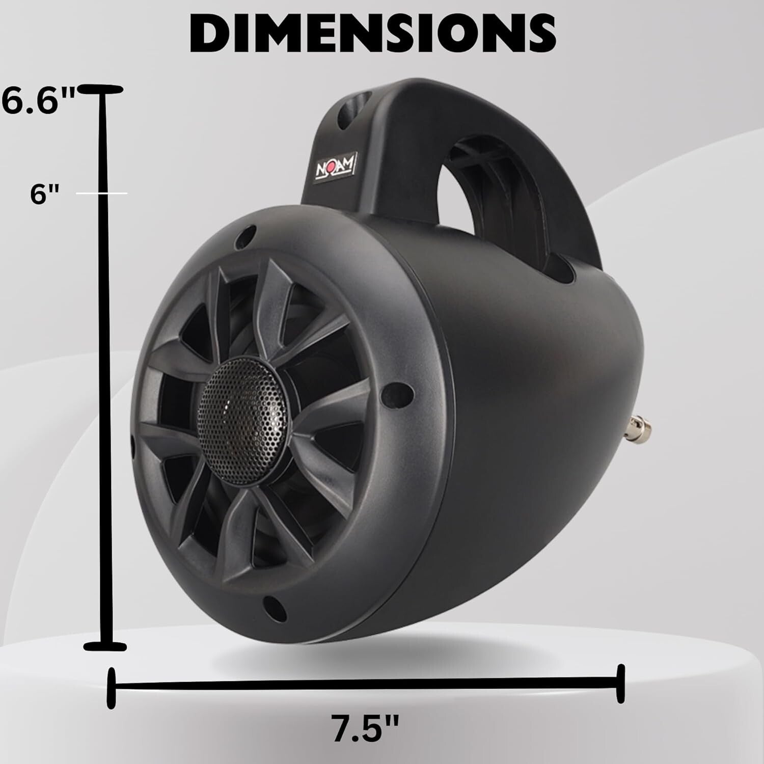 Compact Marine Stereo System with Remote, Ideal for Golf Carts and UTVs