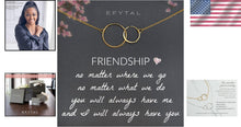 Load image into Gallery viewer, Elegant 2 Circle Friendship Necklace - Sterling Silver &amp; Gold Plated Options