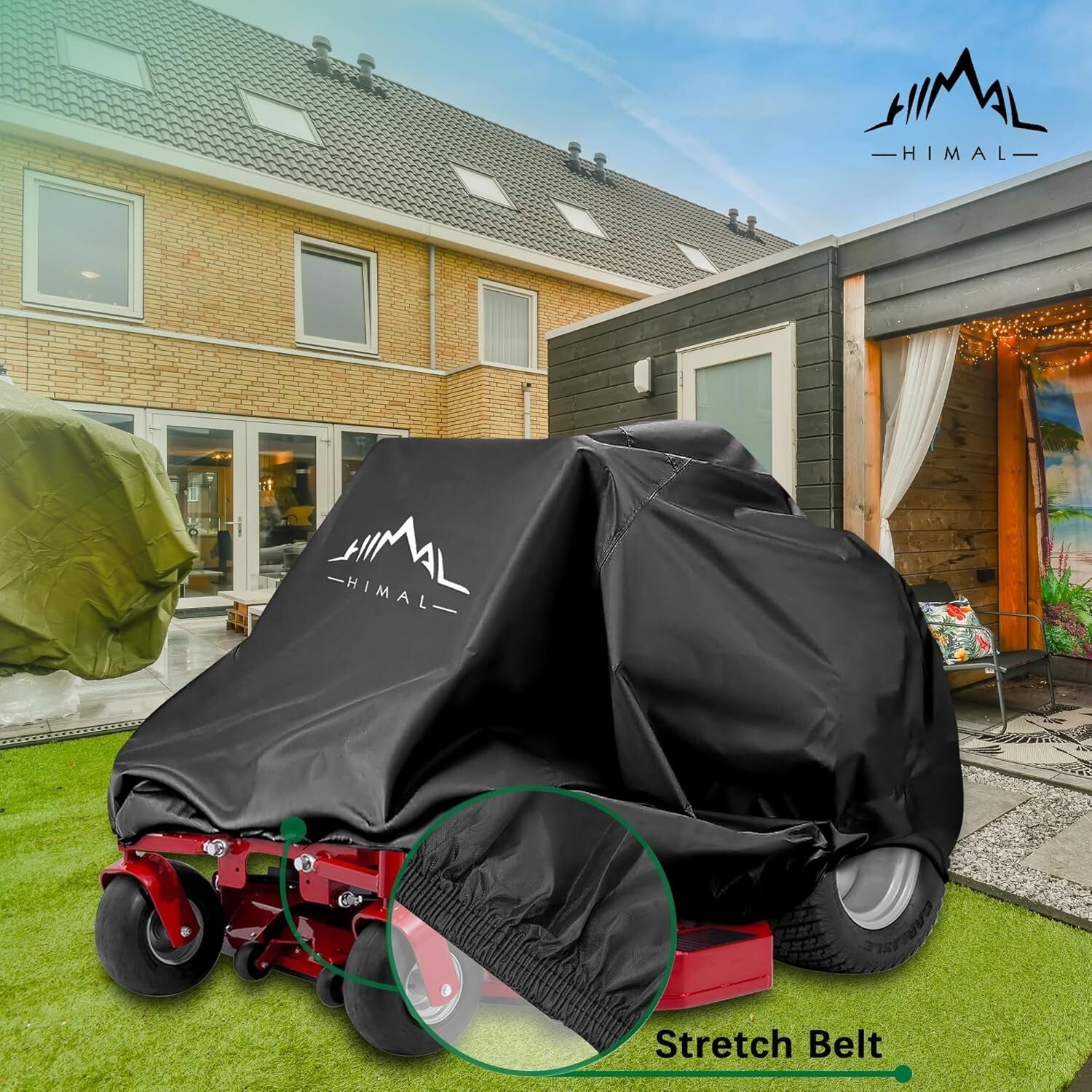 600D Heavy-Duty Zero-Turn Mower Cover - Drawstring & Protection Bag Included