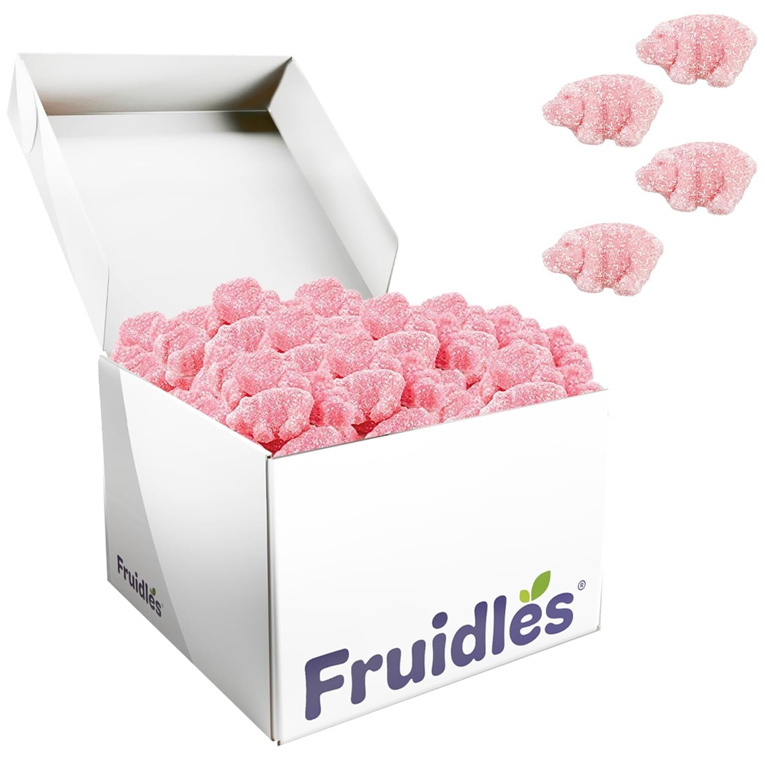 Mini Sour Pink Pig Gummies - 16 Oz Resealable Bag for Long Lasting Freshness