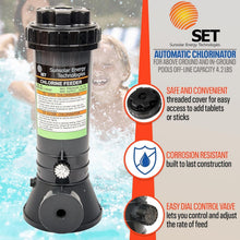 Load image into Gallery viewer, Pool Chlorine Dispenser with Installation Kit: 4.2 lbs Capacity for Clean Water