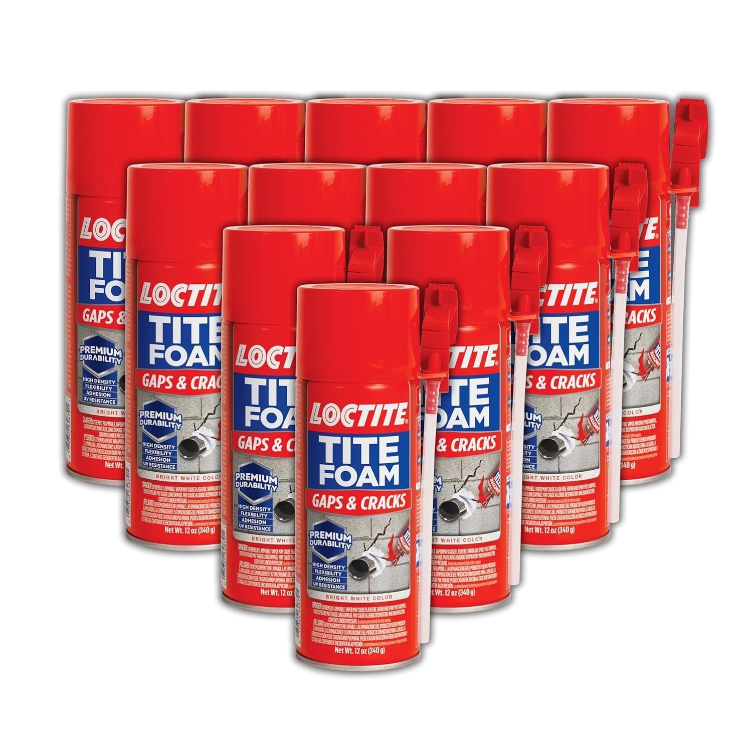 Flexible and UV Resistant Foam Sealant - 12 oz Can, Pack of 12 for Home Use