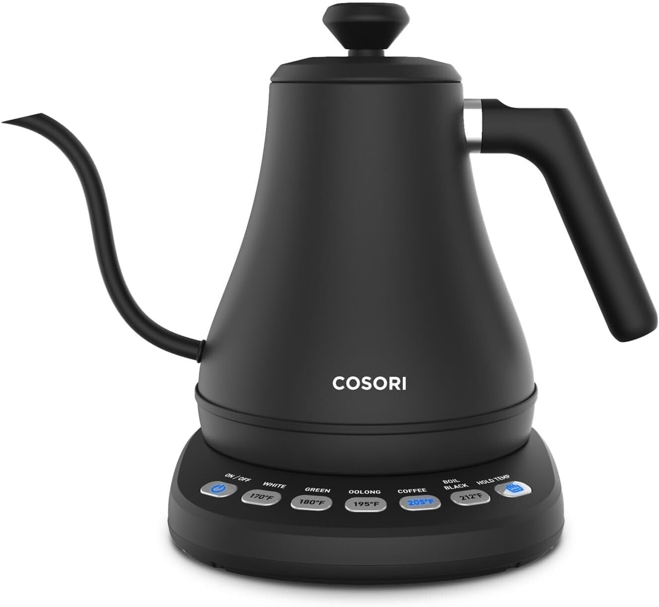 Elegant Electric Gooseneck Kettle with 5 Temperature Presets & 1-Hour Keep Warm