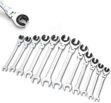 Load image into Gallery viewer, Professional 12PCS Flex-head Ratchet Wrench Set - Effortless Access &amp; Torque