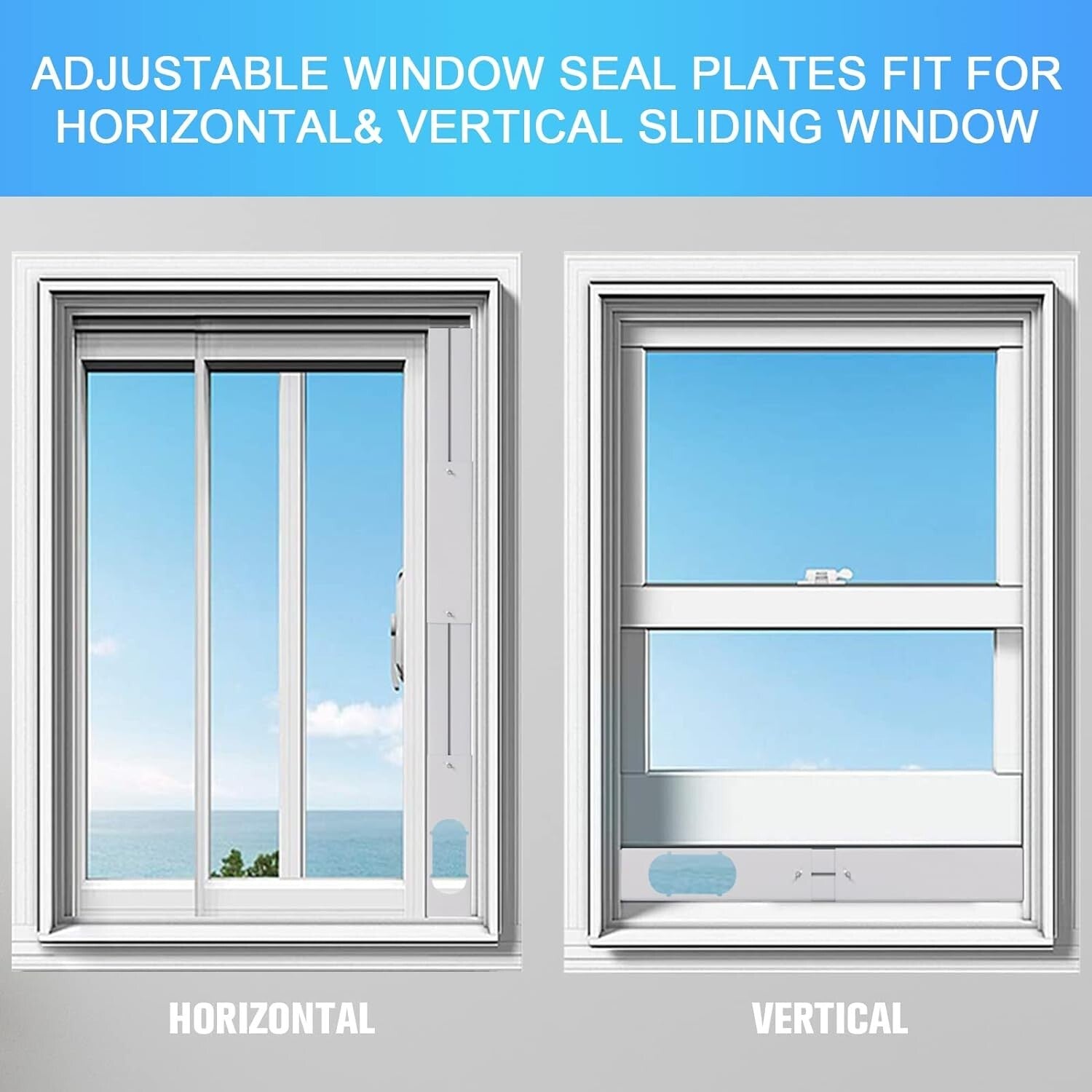 Efficient Portable AC Window Vent Kit - Fits Horizontal & Vertical Windows