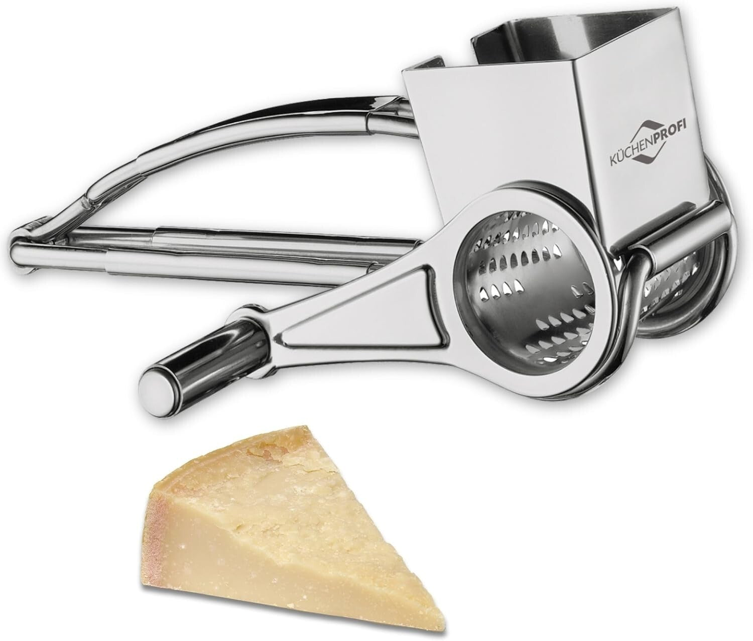 Elegant Cylindrical Cheese Grater - Stainless Steel for Cheese, Nuts & Chocolate