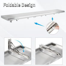 Load image into Gallery viewer, Stainless Steel Drop-Down Serving Window Shelf - Foldable and Versatile