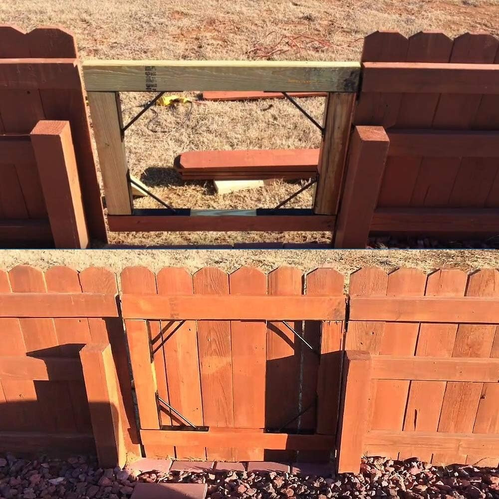 Easy Install Corner Brace Bracket Kit - 2 Sets for Functional Gate Solutions