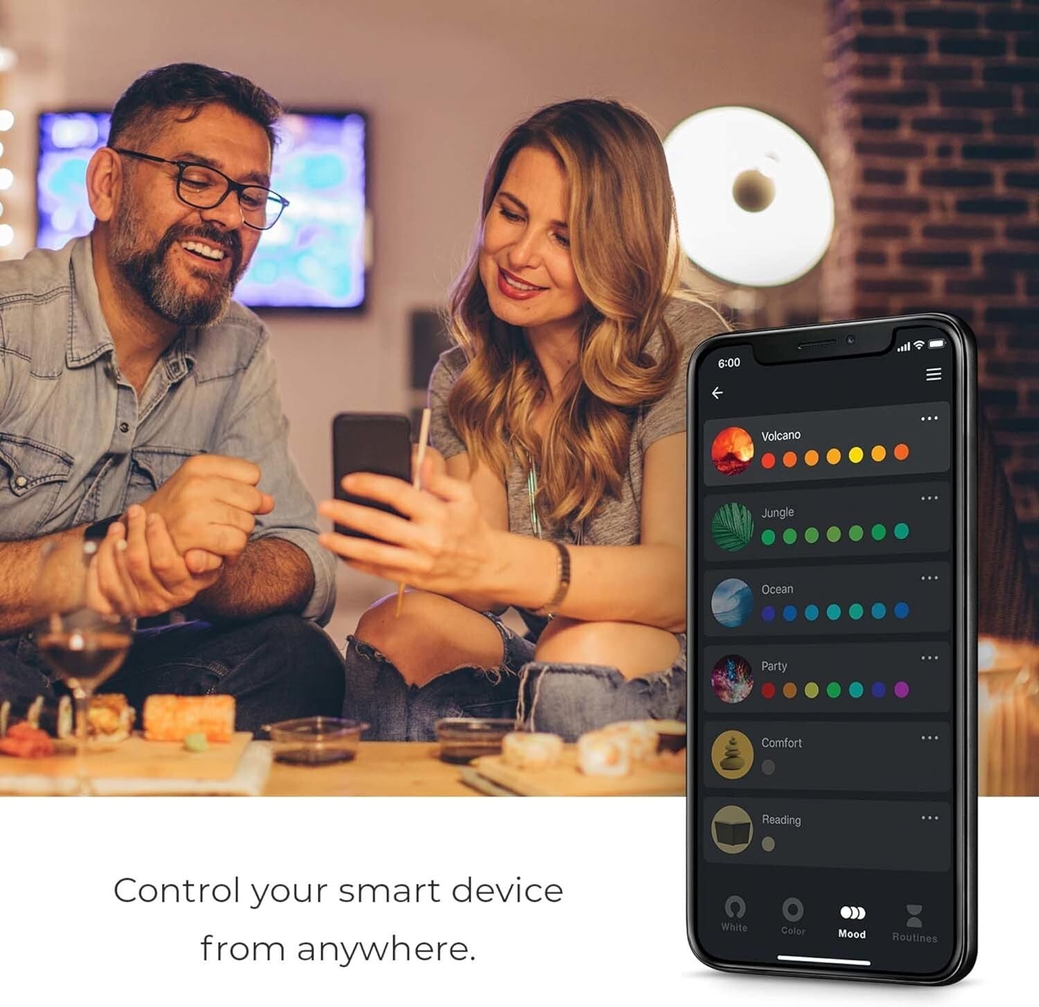 Dimmable Multicolor RGB 4-Light Track Lighting - No Hub Required, 1600 Lumens