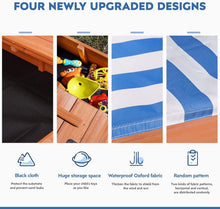 Load image into Gallery viewer, Multifunctional Kids Sandbox 47x47in - Fun &amp; Safe Outdoor Play with Storage