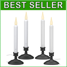 Load image into Gallery viewer, LED Electric Window Candles with Dusk to Dawn Sensor - Antique Bronze Elegance