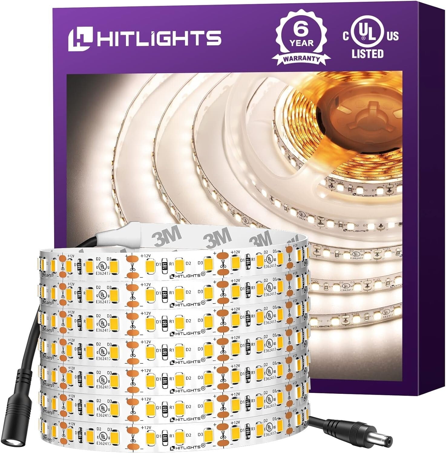 16.4ft Energy Efficient LED Tape Light, Dimmable 4000K - Ideal for Any Room