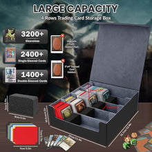 Load image into Gallery viewer, Waterproof 4-Row Card Deck Case for Magic Cards with Colorful Dividers Included