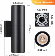 Load image into Gallery viewer, Energy Efficient IP65 Waterproof Outdoor LED Cylinder Lights - 12W Warm White