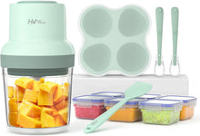 Load image into Gallery viewer, Effortless Baby Food Maker Set with 600ml Glass Bowl &amp; Stainless Steel Blades