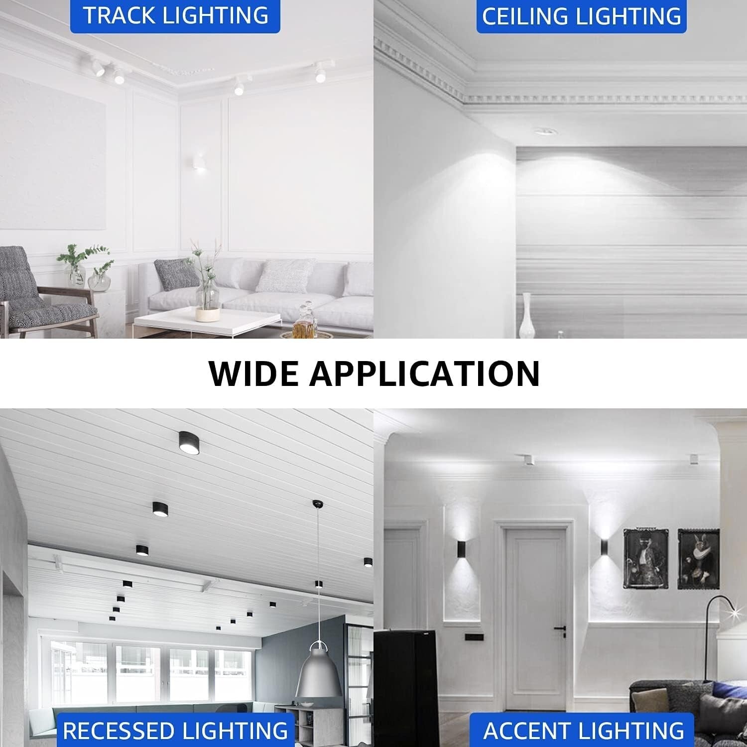 Energy-Saving 24 Pack GU10 Dimmable LED Light Bulbs - 5.5W, 25,000 Hour Lifespan