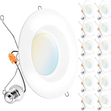 Load image into Gallery viewer, Energy-Efficient 12 Pack LED Can Lights - Selectable White &amp; Smooth Trim Finish