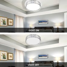 Load image into Gallery viewer, Modern 12 Inch Brushed Nickel Flush Mount Light Fixture - Dimmable LED Design