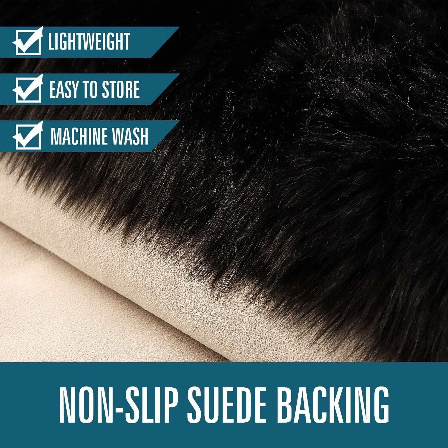 Cozy White Faux Fur Area Rug 3x5 Feet - Machine Washable and Soft for Home Decor