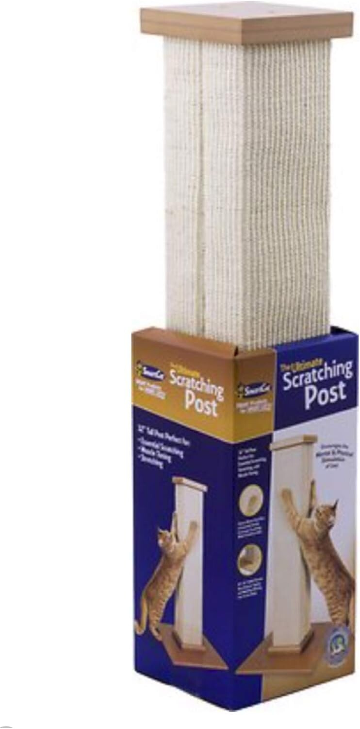 Ultimate 32" Cat Scratching Tower - Neutral Sisal Fiber Design, Easy Assembly