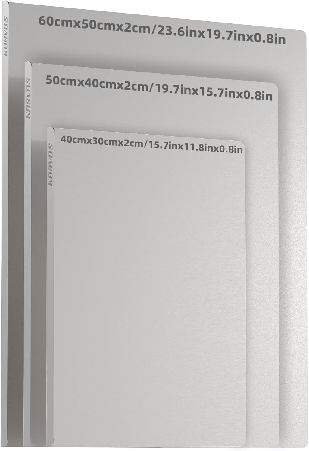 23.6 x 19.6 in Stainless Steel Cutting Board with Anti-Slip Mat - Heavy Duty