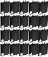 Load image into Gallery viewer, 20-Piece Matte Black Stainless Steel Hip Flask Set with Funnels - Leak Proof