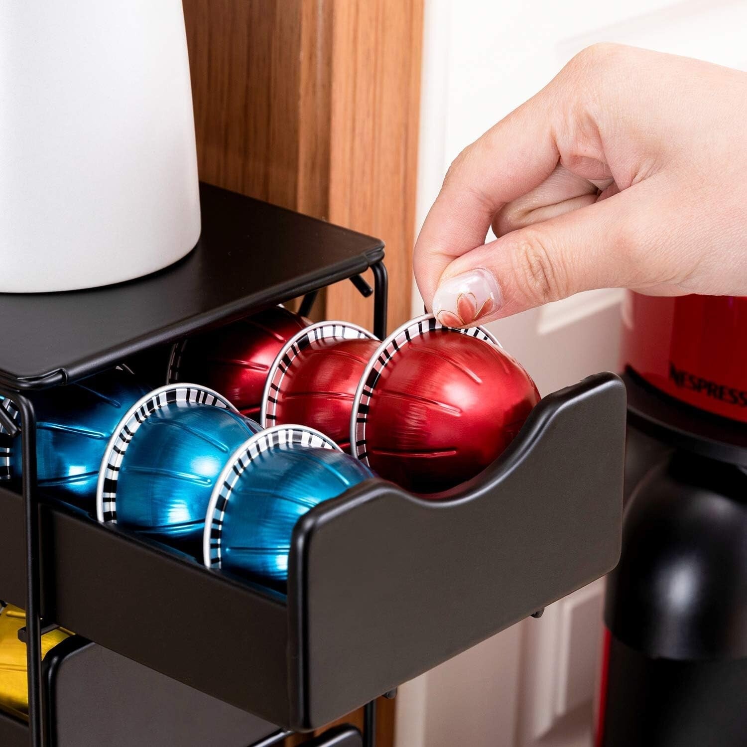 Elegant 4-Tier Nespresso Pod Holder - Organizes Up to 80 Vertuo Coffee Pods
