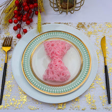 Load image into Gallery viewer, Versatile Gold Glitter Mesh Table Runner 11" x 100ft - Perfect for Any Occasion