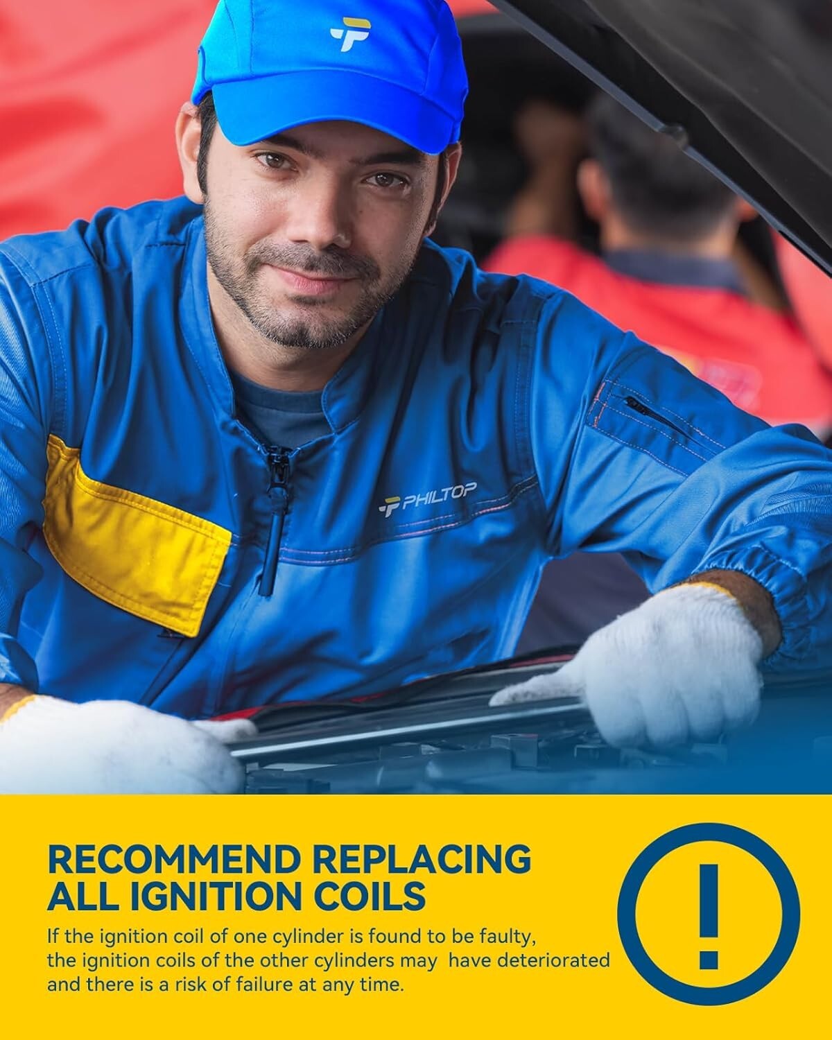 Universal Ignition Coil Pack and Spark Plugs Set (4) for Hyundai & Kia Vehicles