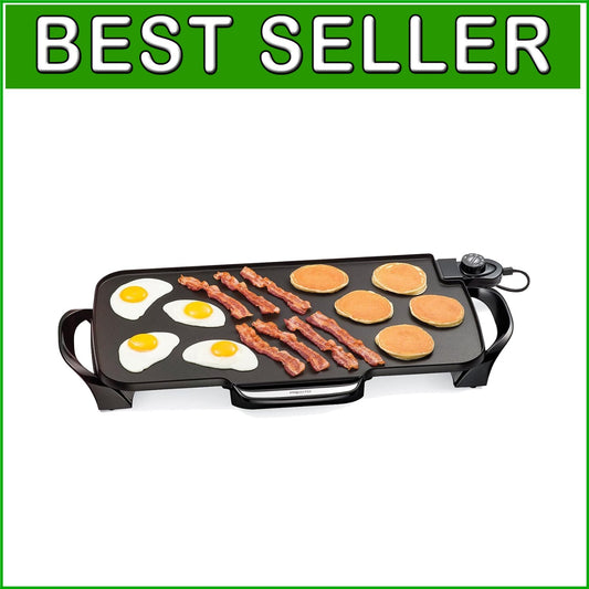 Extra-Large Electric Griddle 22-Inch with Detachable Handles for Simple Storage