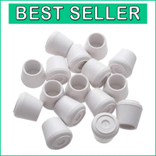 Load image into Gallery viewer, Round White Rubber Leg Caps - 64 Pack, Non-Slip Floor Protectors for 7/8” Legs