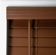 Load image into Gallery viewer, Light Filtering Faux Wood Blinds - 2" Slats, 34" W x 60" H, Safety and Elegance