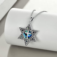 Load image into Gallery viewer, Sterling Silver Tree of Life and Star of David Pendant Necklace for Men &amp; Women