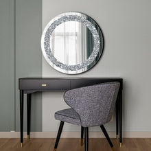 Load image into Gallery viewer, Stylish 20 Inch Round Mirror - Crystal Crush Bling for Bedroom and Living Room