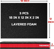 Load image into Gallery viewer, Versatile Tool Shadow Foam Sheets, 18x12x2 in. - Professional Grade Set of 3