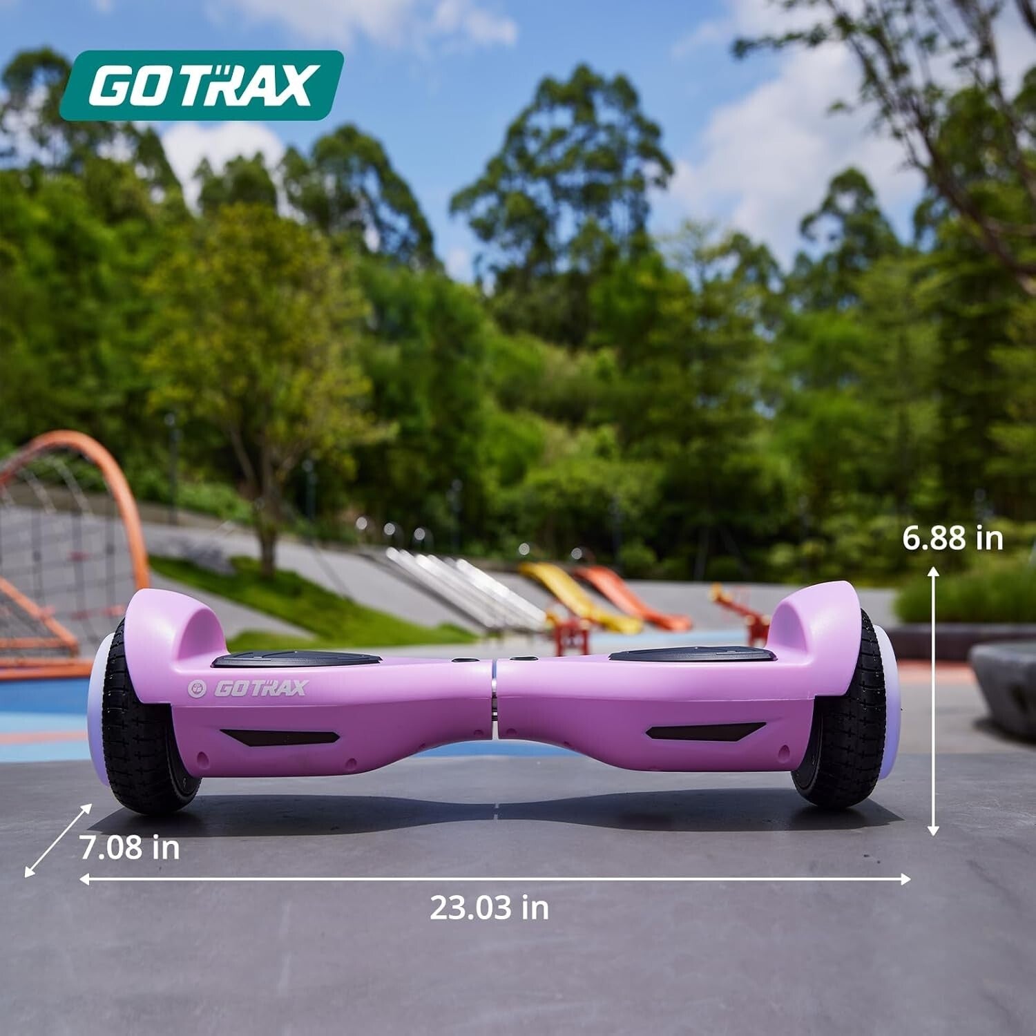 Electric Hoverboard with LED Light Wheels – Up to 6.2mph for Kids Aged 44-176lbs