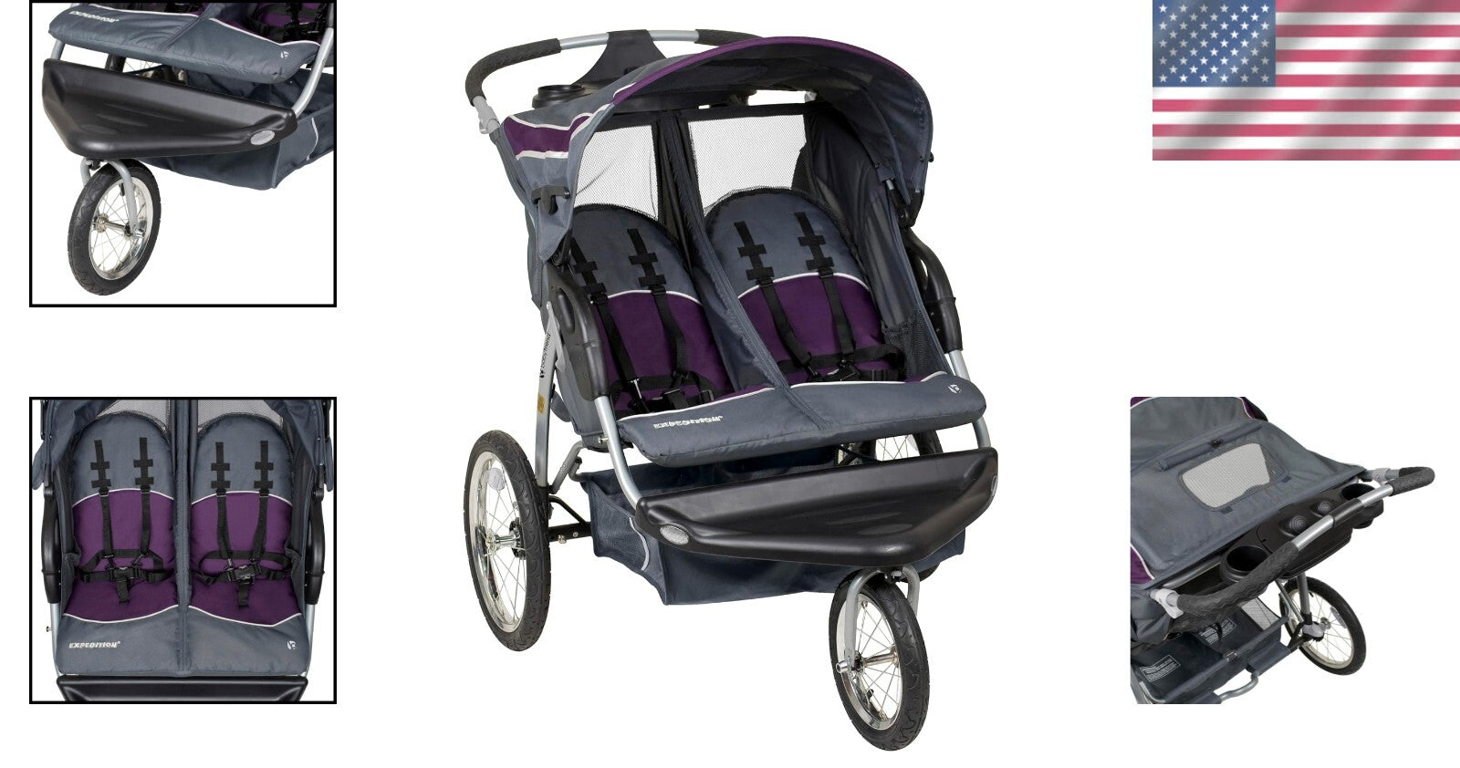 Elixer Expedition Double Jogger – Safe & Adjustable Stroller for Active Families