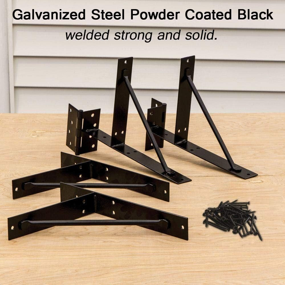 Easy Install Corner Brace Bracket Kit - 2 Sets for Functional Gate Solutions