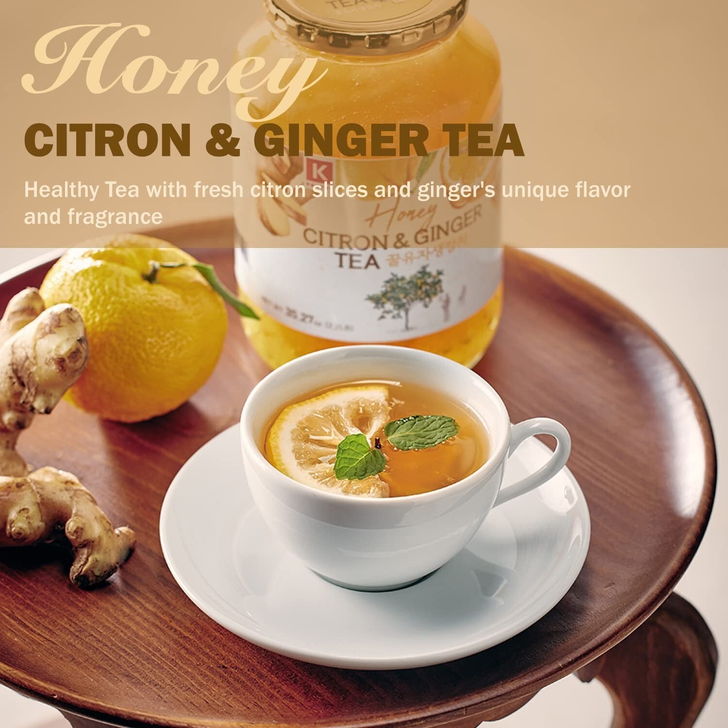 Versatile Honey Citrus & Ginger Tea - Enjoy Hot, Cold, or in Smoothies, 2 Pack