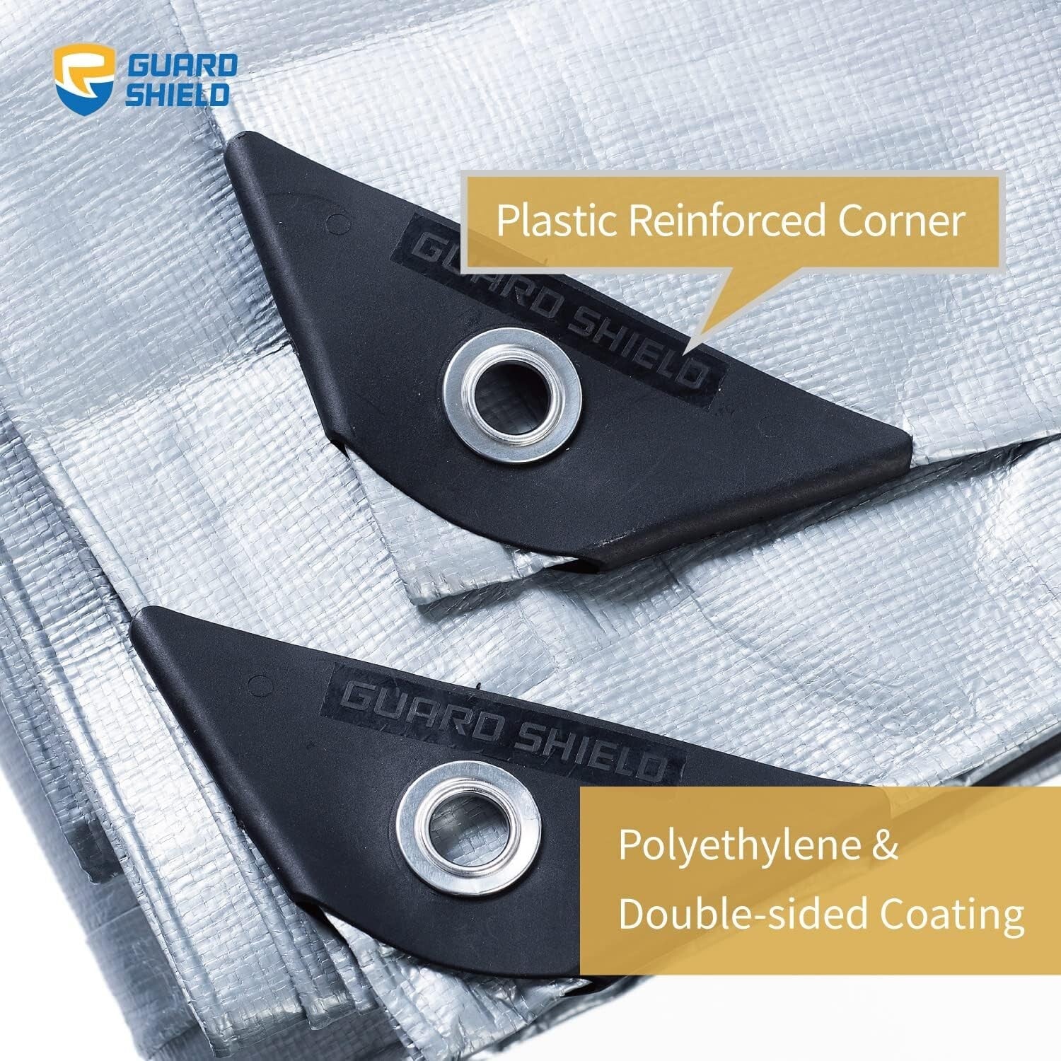 All-Purpose 10mil Silver Poly Tarp 16x20 - Strong, Durable, Weather-Resistant