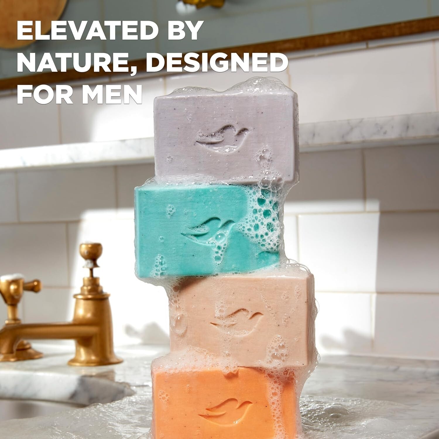 Cruelty-Free Dove Men+Care Charcoal Cleansing Bar - 4 Count for Daily Use