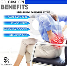 Load image into Gallery viewer, Ergonomic Gel Seat Cushion with Pressure Relief &amp; Cooling for Comfortable Seats
