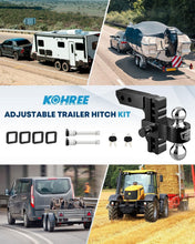 Load image into Gallery viewer, High-Strength 6" Adjustable Tow Hitch for RVs &amp; Trailers - Locking Pin Included