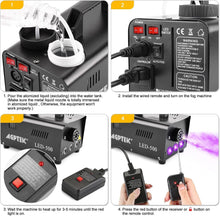 Load image into Gallery viewer, Automatic Spray Smoke Machine with Colorful LED Effects and Remote Control