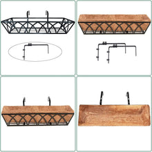 Load image into Gallery viewer, Set of 2: 24-Inch Metal Hanging Planters with Coco Liners for Outdoor Gardens