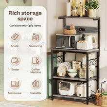 Load image into Gallery viewer, Innovative 4-Tier Kitchen Storage with Power Outlet &amp; Removable Shelf System